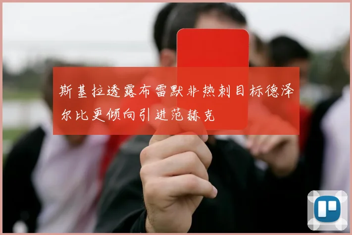 斯基拉透露布雷默非热刺目标德泽尔比更倾向引进范赫克